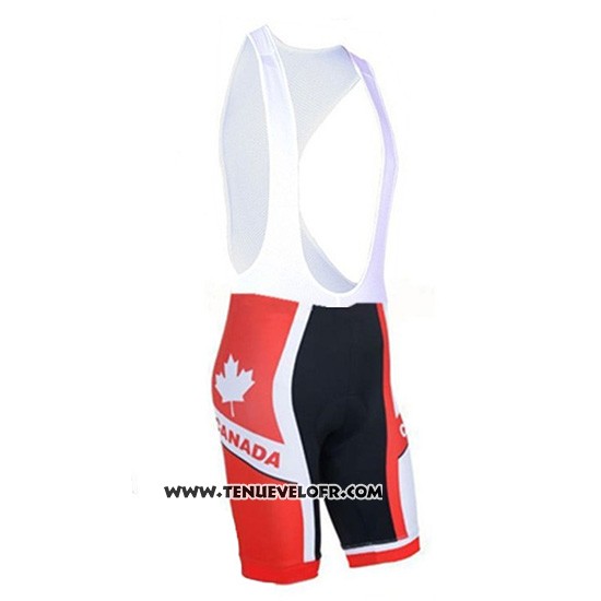 2018 Maillot Ciclismo Canada Orange et Blanc Manches Courtes et Cuissard